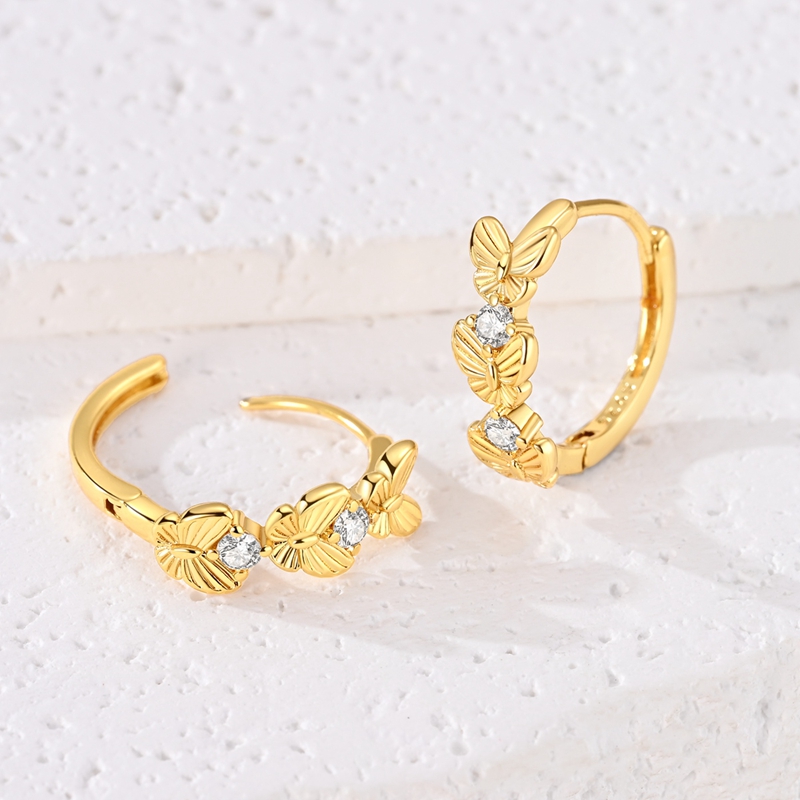 Women's Elegant S925 Silver 3D Butterfly Earrings, Perfect Gift